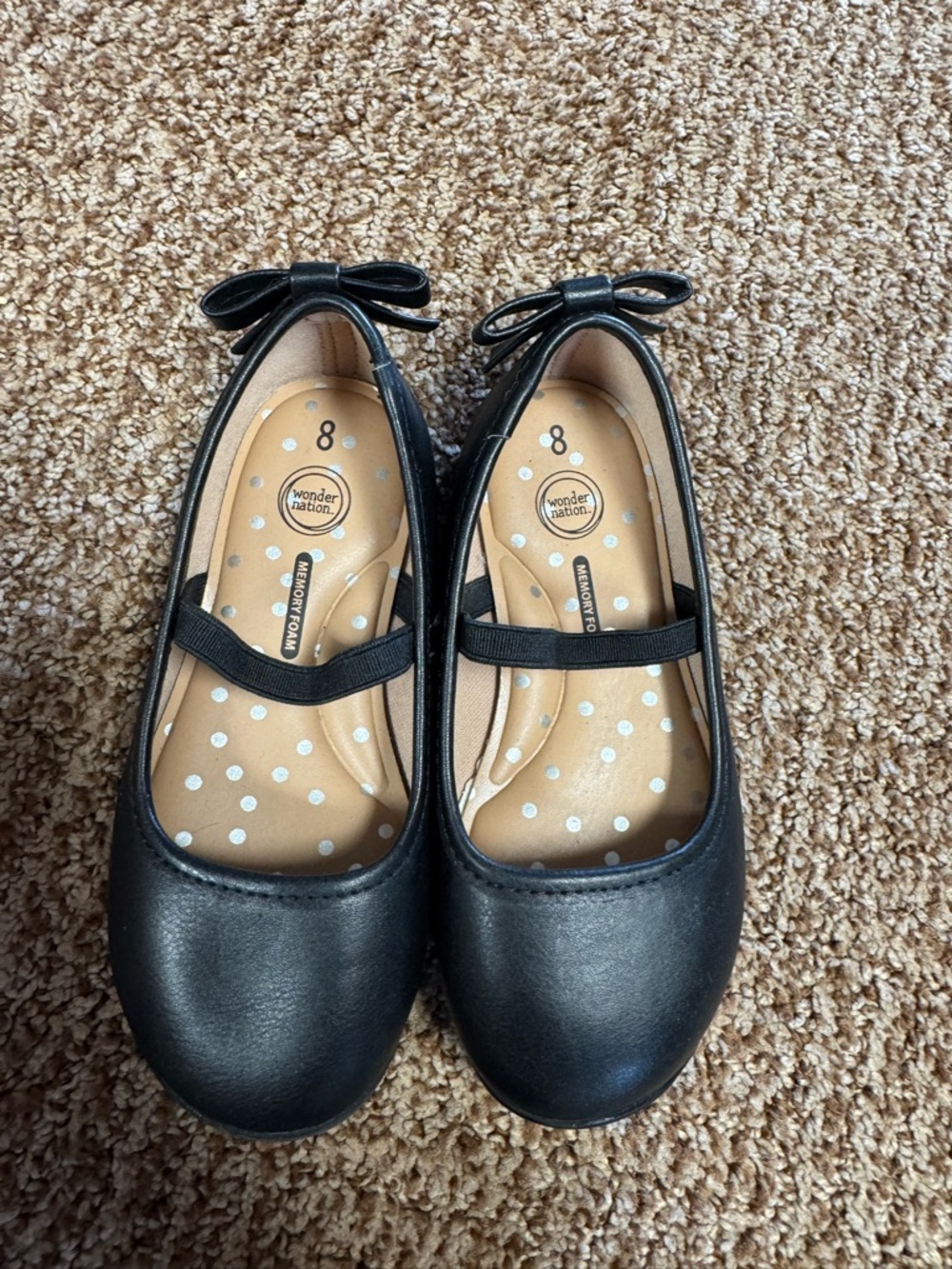 Toddler Girl Size 8 Black Ballet Slippers